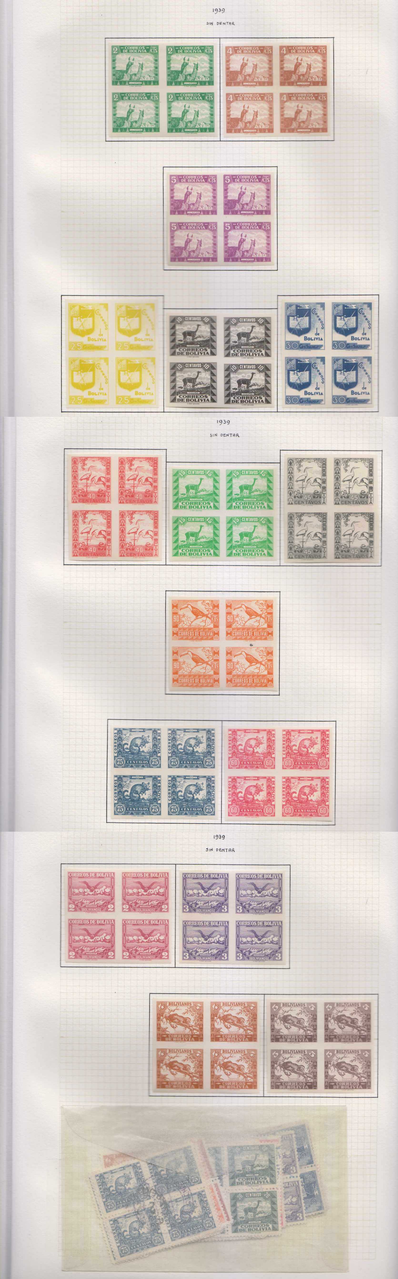 Bolivia 1939 — Wildlife issue Scott 251-268