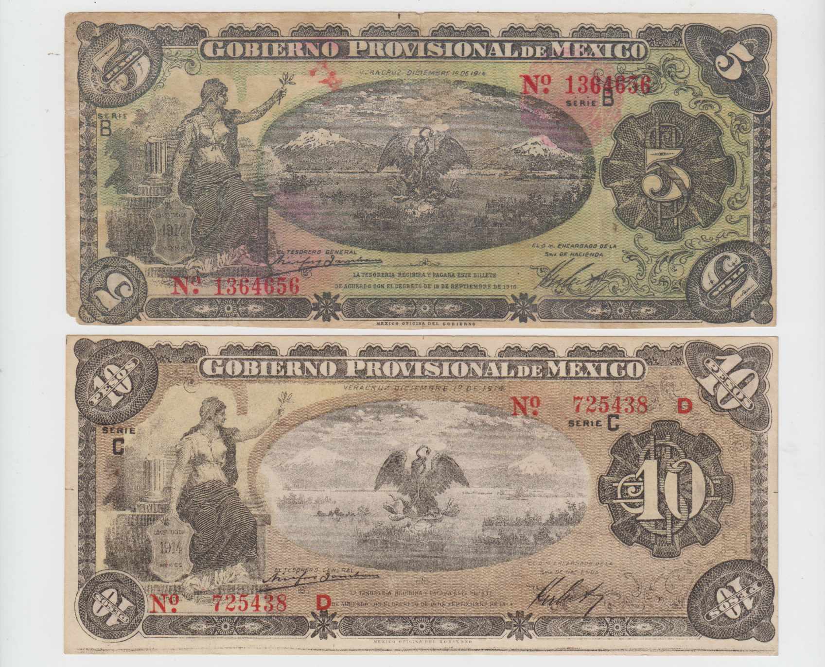 Mexico 1893 — Banknotes