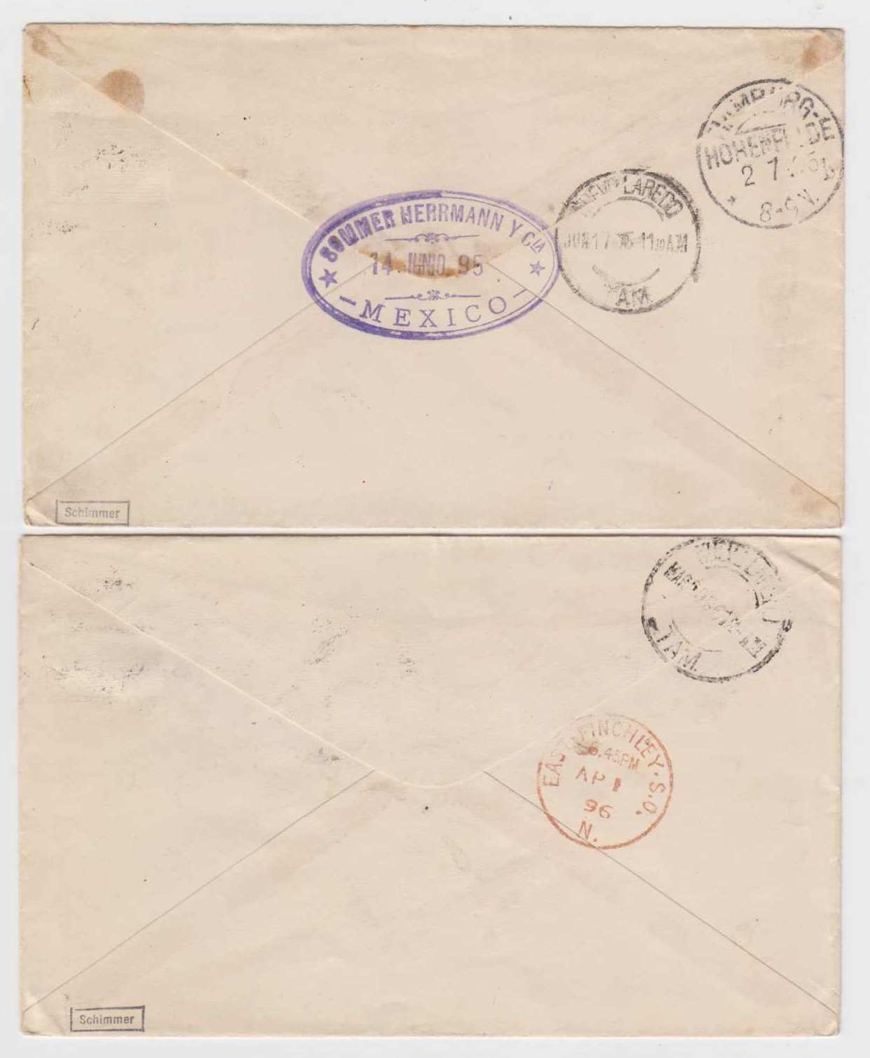 Mexico 1895 — Envelopes TO Europe