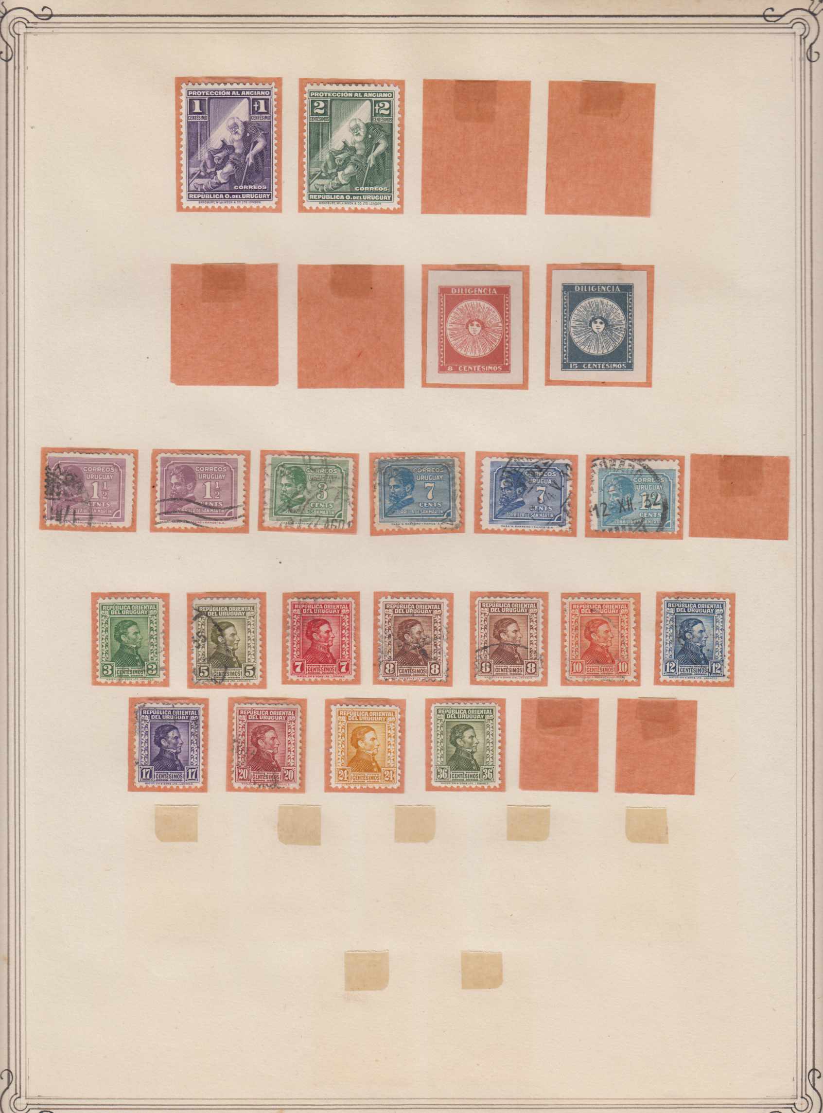 Uruguay — Ordinary airpost & Bob collection on 25 album pages including 550 different stamps with…