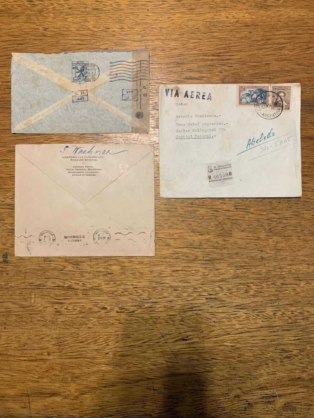 Argentina — 2 cartas y 2 postales de la Patagonia, que te incluyo