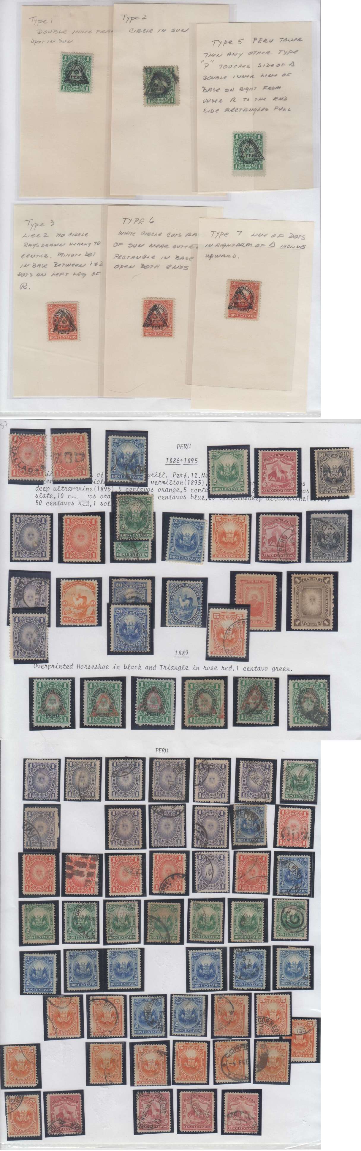 Peru 1883 — Collection on 23 pages, Scott 86 thru 282 not complete but featuring a galore of full…