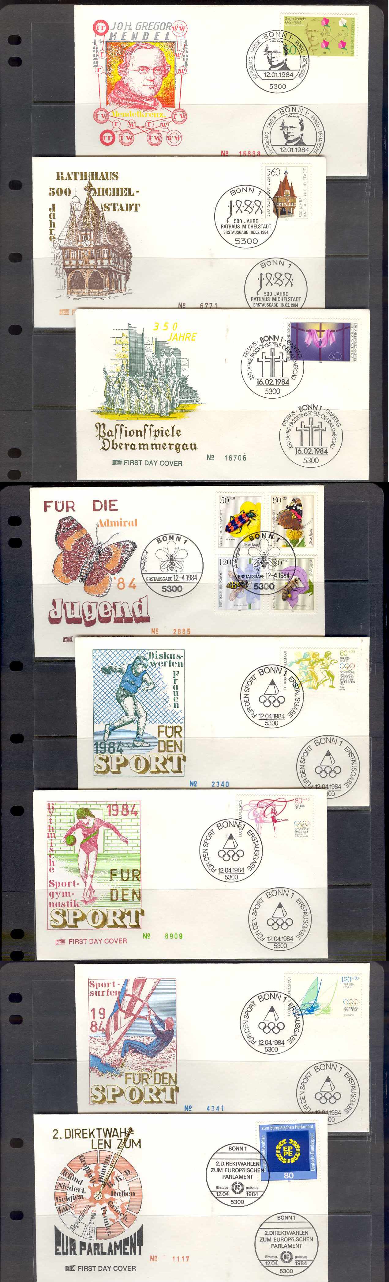 Germany 1983 — Cacheted unaddressed FD covers